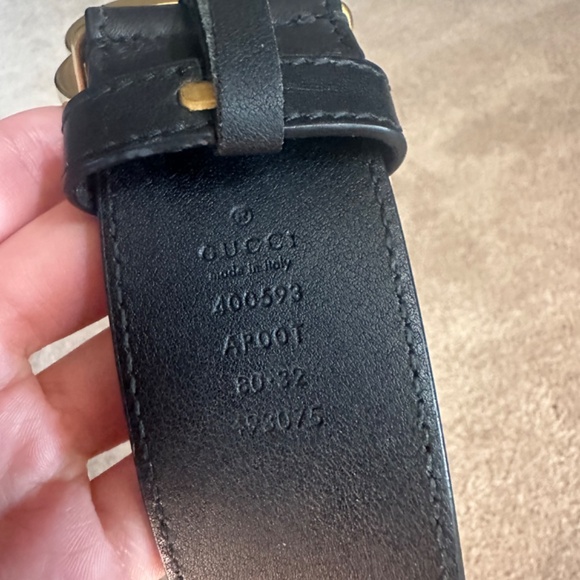 AUTHENTIC Black GG Marmont Wide Belt